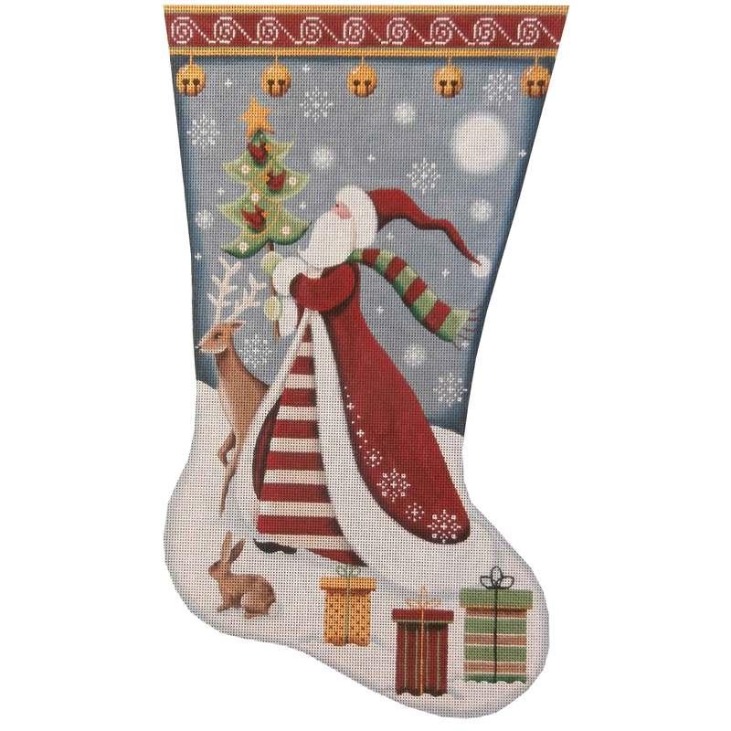 Folk Santa Stocking