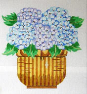 Nantucket Basket With Hydrangea 158