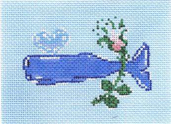 WHALE  w/FLOWER