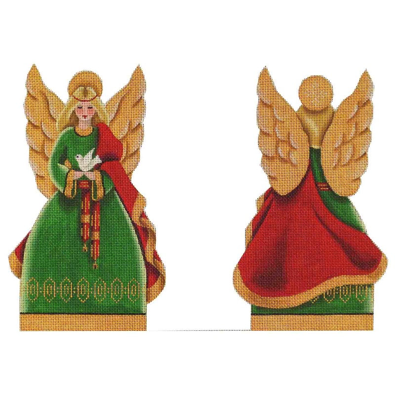 Angel Tree Topper-Red & Green