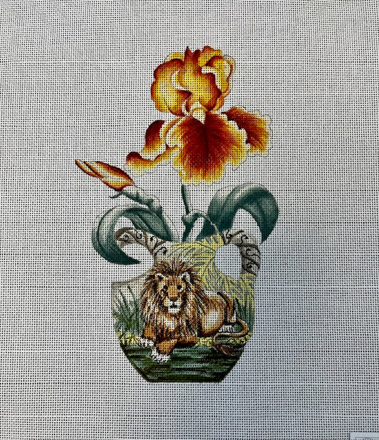 Lion Pitcher with Orchid