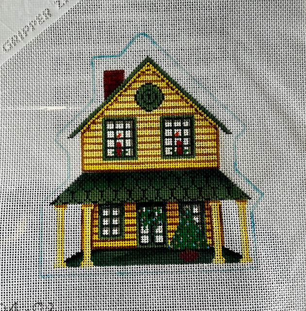 Yellow House with Fibers & Stitch Guide