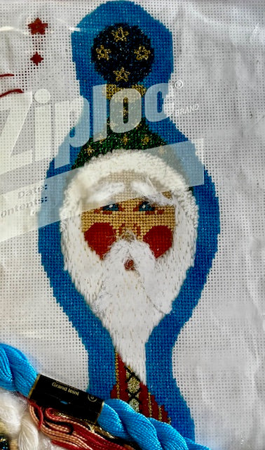 Shaped Santa Face with Fibers and SG