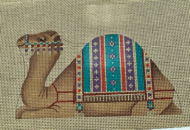 Camel With Teal Robe