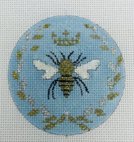 Bee On Blue Round