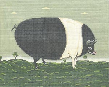 BLACK AND WHITE PIG