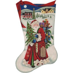 Christmas Eve w/ Houses Stocking