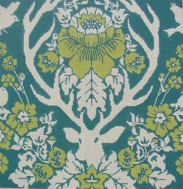 ANTLER DAMASK-PEACOCK