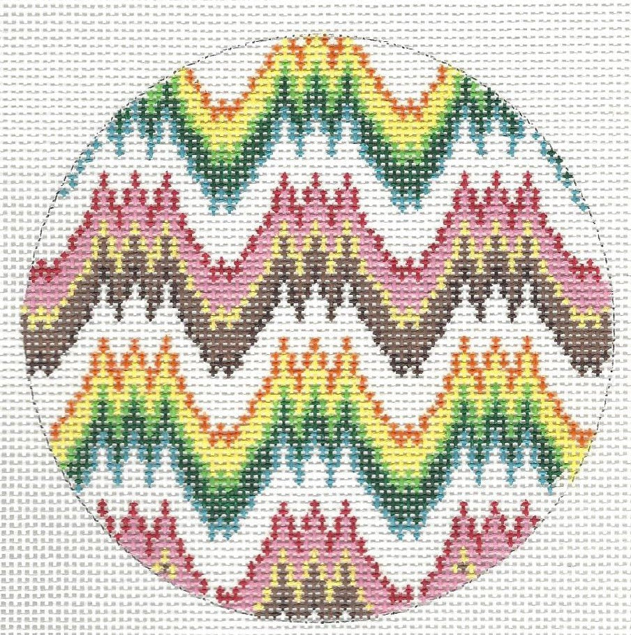 Flame Stitch Round