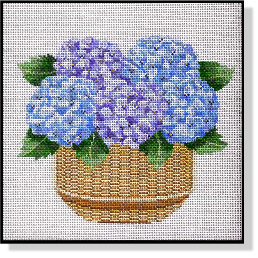 Nantucket Basket With Hydrangeas