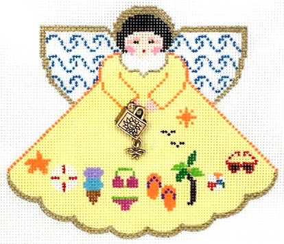 Day at the Beach Angel w/Charms