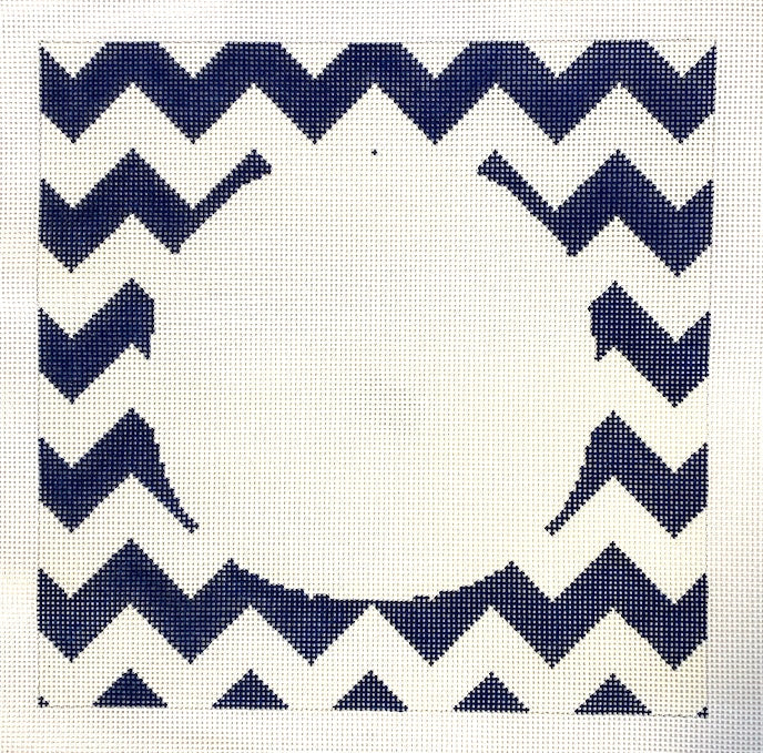 Monogram Chevron Navy 10X10 13M