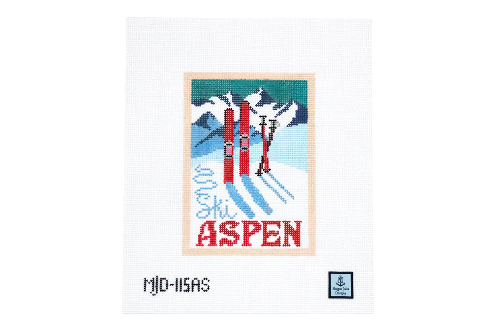 Vintage Ski Postcard Aspen