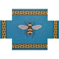 Bee On Blue w/Greek Key Border Brick