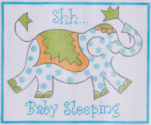 Baby Sleeping Blue Elephant