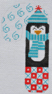 Blue Scarf Penguin Candy Cane