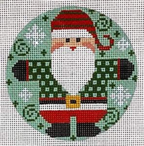 Santa Round Checkered Coat Greens