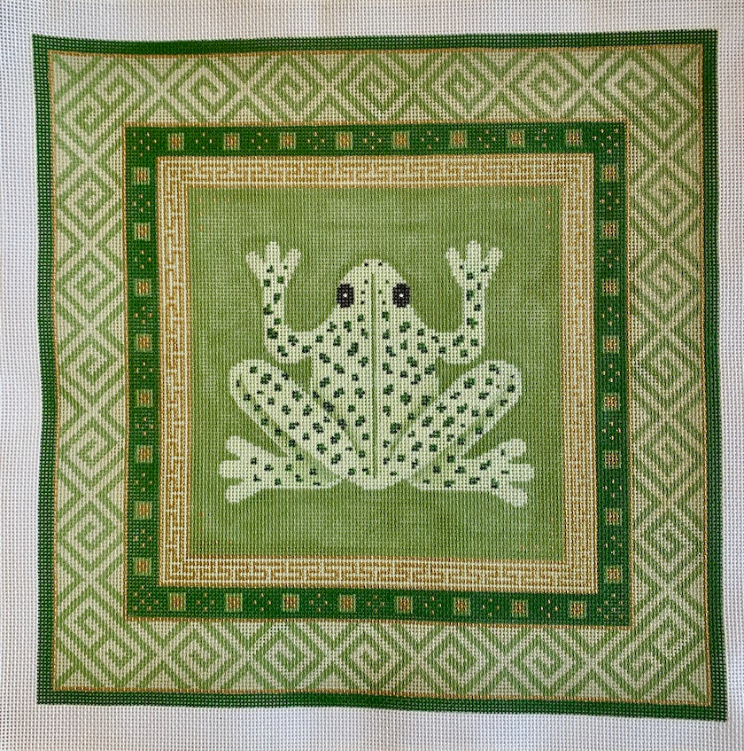 Frog w/ Green Oriental Borders