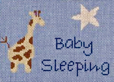 Baby Sleeping Giraffe Blue