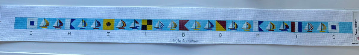 Nautical Flags Spell Sailboat Belt