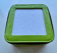 Square Leather Jewelry Box 4"