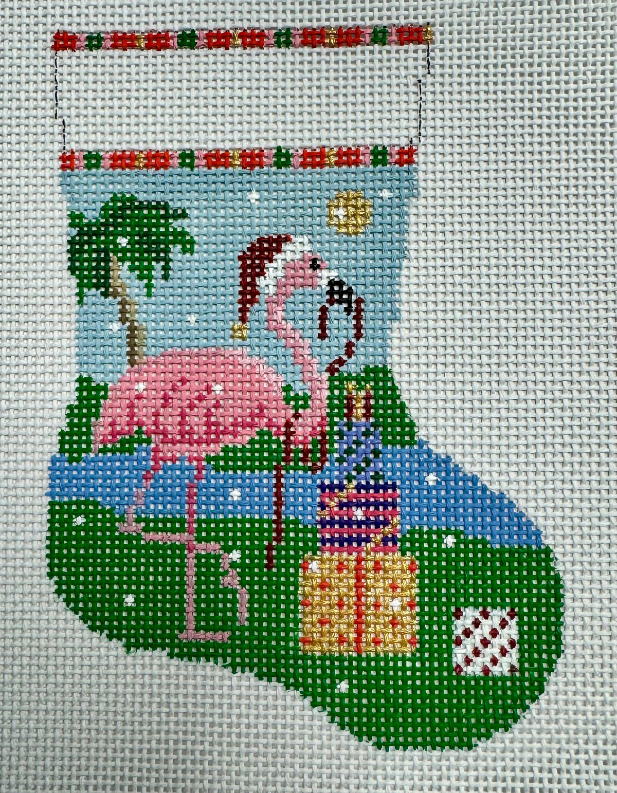 Flamingo with Presents Mini Stocking