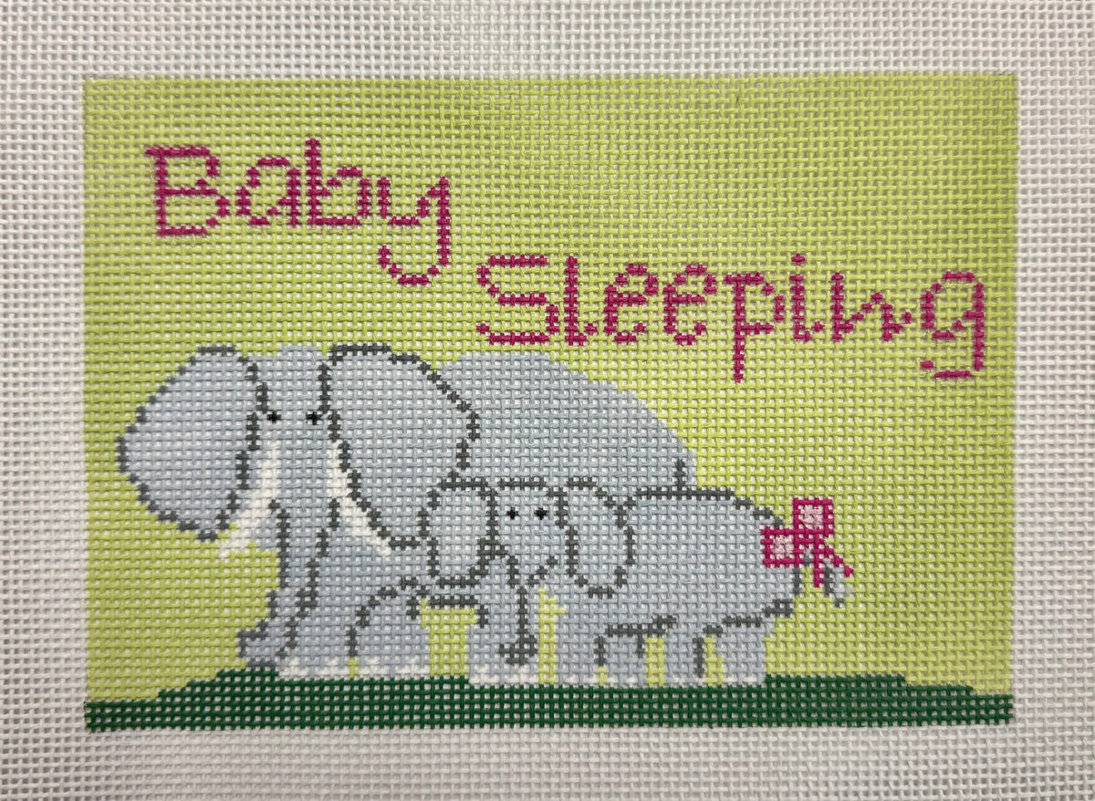 Elephants Baby Sleeping Sign