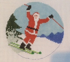 Sporty Santa - Skiing