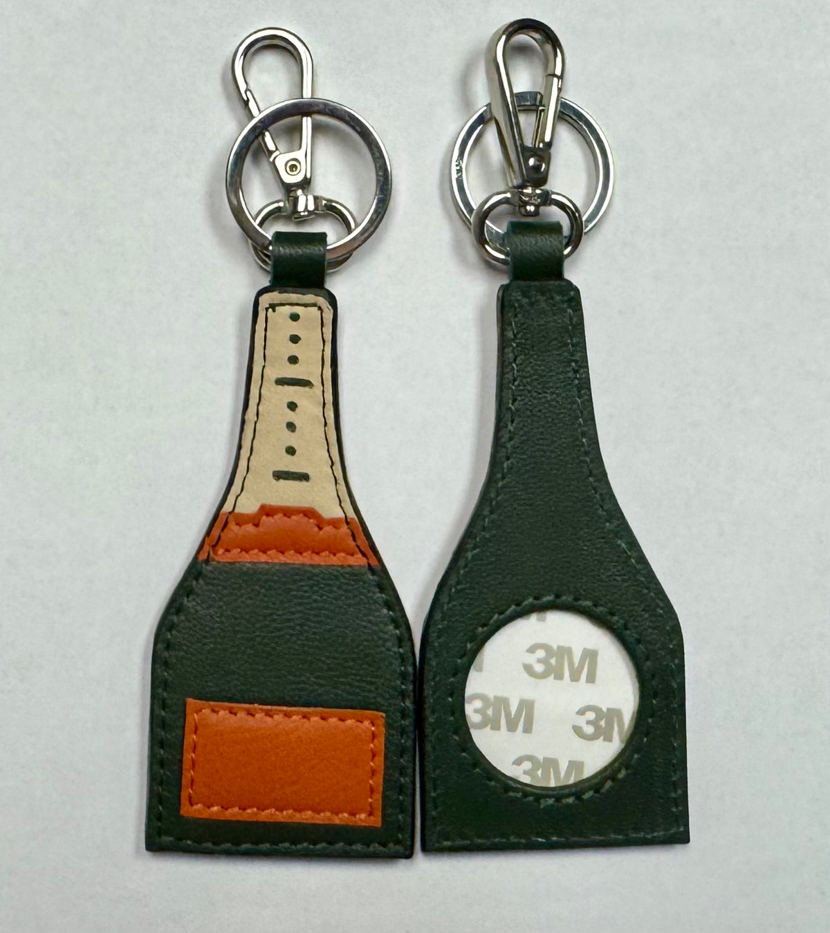 Champagne Leather Key Fob