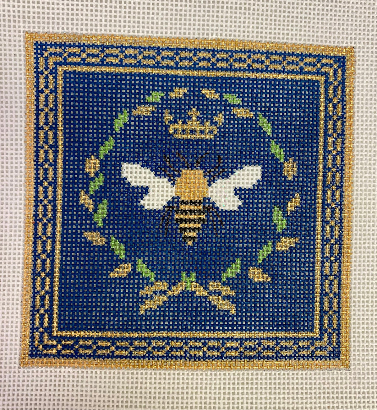 Bee On Navy Coaster