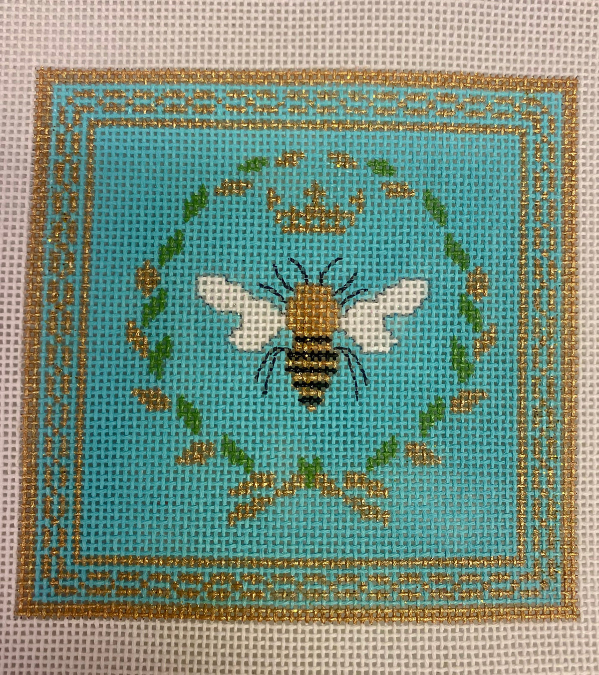 Bee On Aqua Coaster