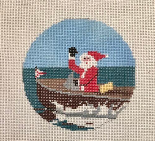 Sporty Santa -- Boating-Ann Kaye