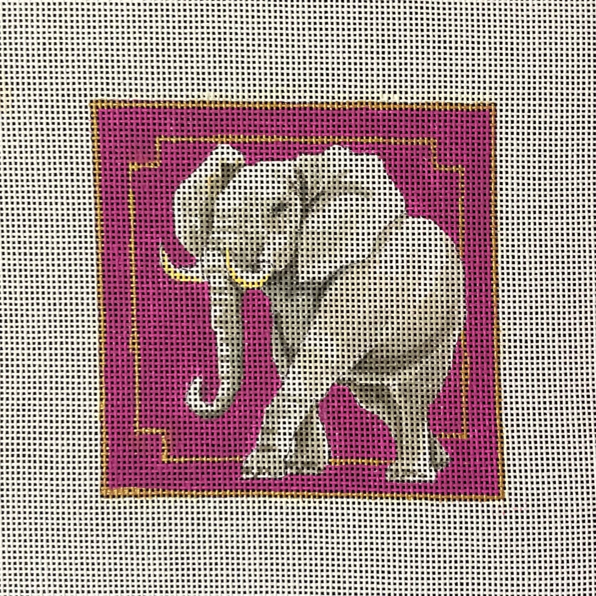 Elephant on Purple Coaster