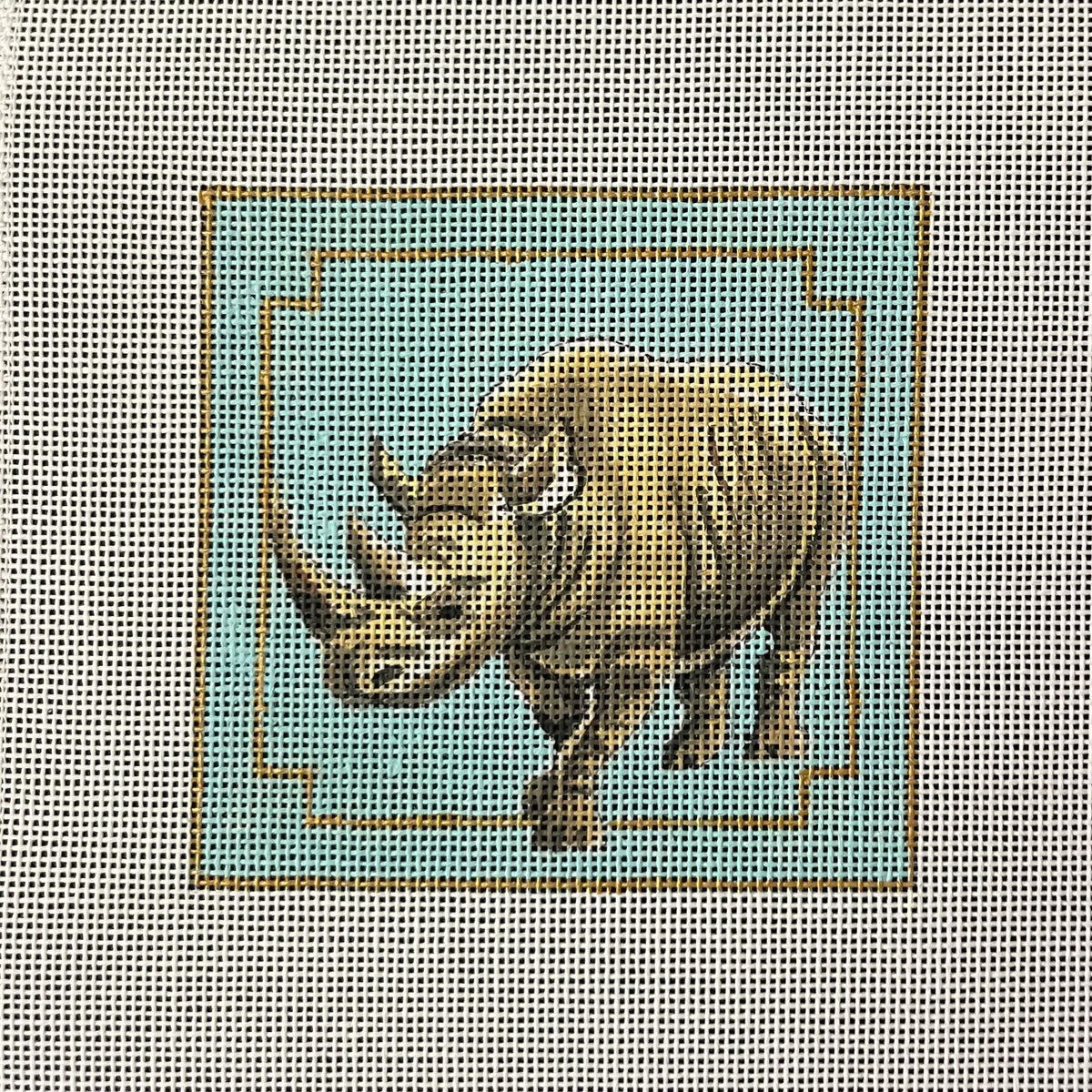 Rhinoceros on Blue