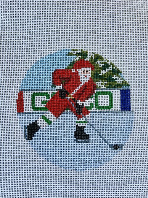 Sporty Santa - Ice Hockey-Ann Kaye