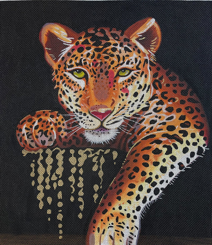 Leopard With Gold on Black