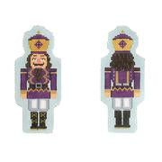 Purple Nutcracker Ornament Double Sided