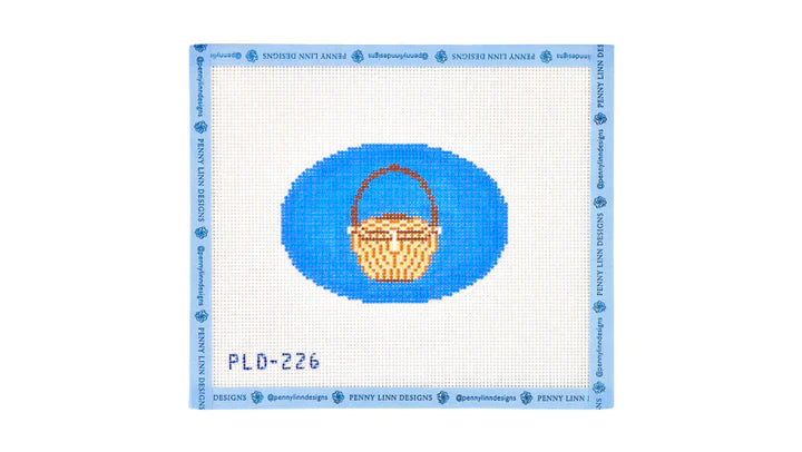 Lightship Basket Blue Large Oval