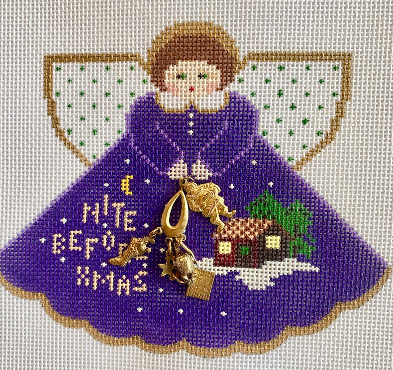 Nite Before Xmas Angel w/Charms & Stitch Guide