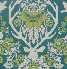 Antler Damask - Peacock