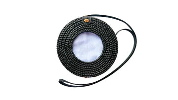 Black Rattan Round Purse