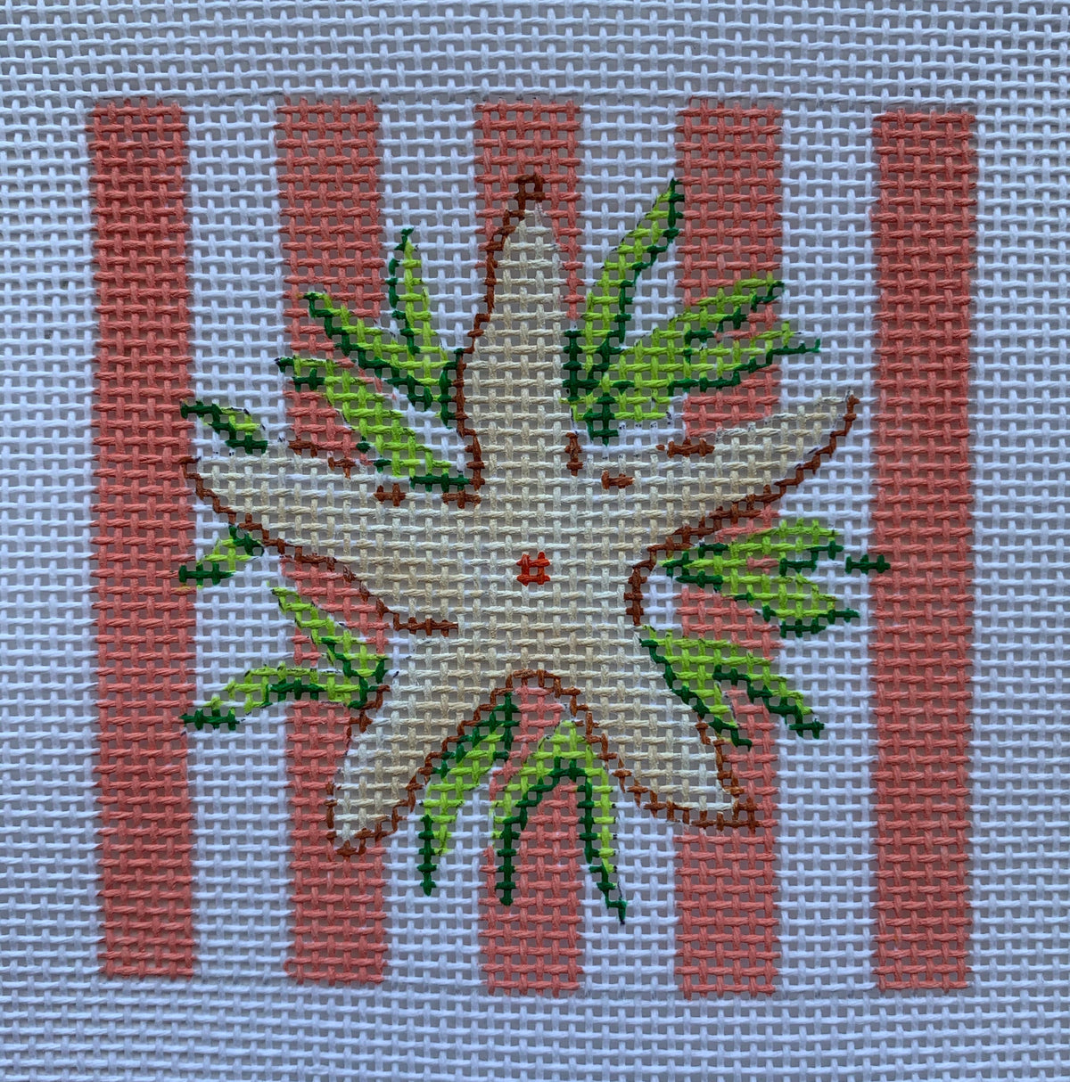 Starfish On Coral Cabana Stripes