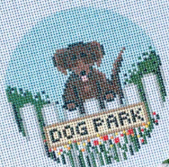 Dog Park Chocolate Labrador