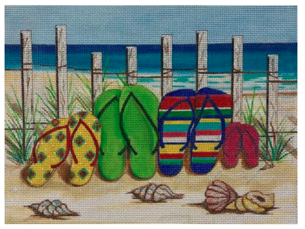 Flip Flop Beach Pillow