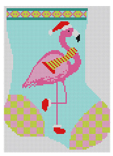 Flamingo With Santa Hat Mini Sock