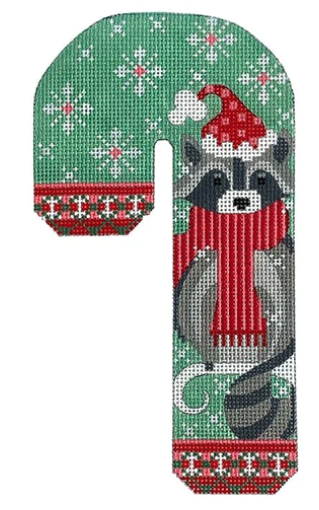 Raccoon Woodland Creature Candy Cane