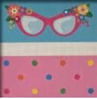 Cateye With Flowers Eyeglass Case