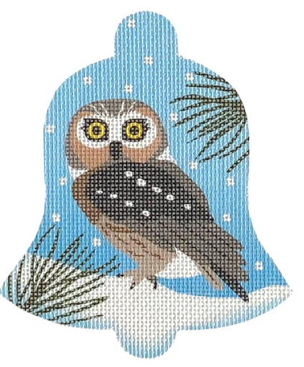 Saw Whet Owl Snow Bell