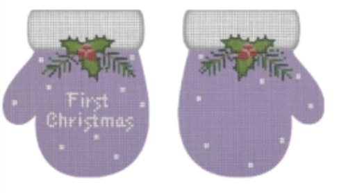 Lavender Baby S First Christmas Mittens