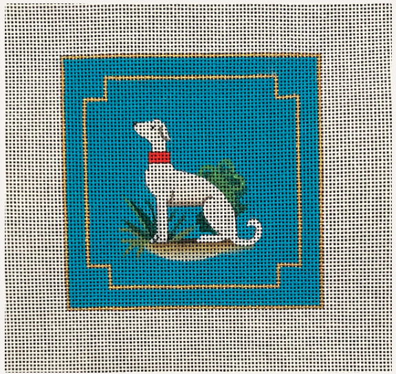 White Dog Coaster